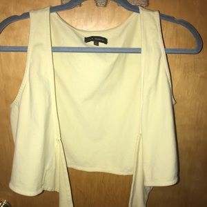 Yellow front tie top